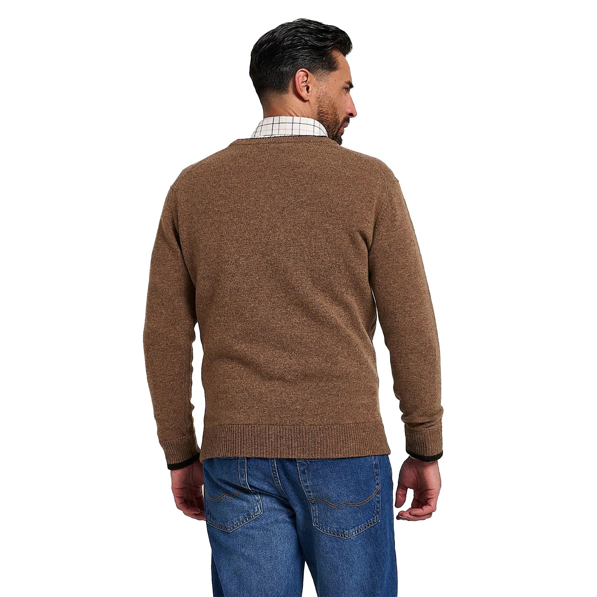 Pull Motif/style Tricoté Homme (Beige) 3/4
