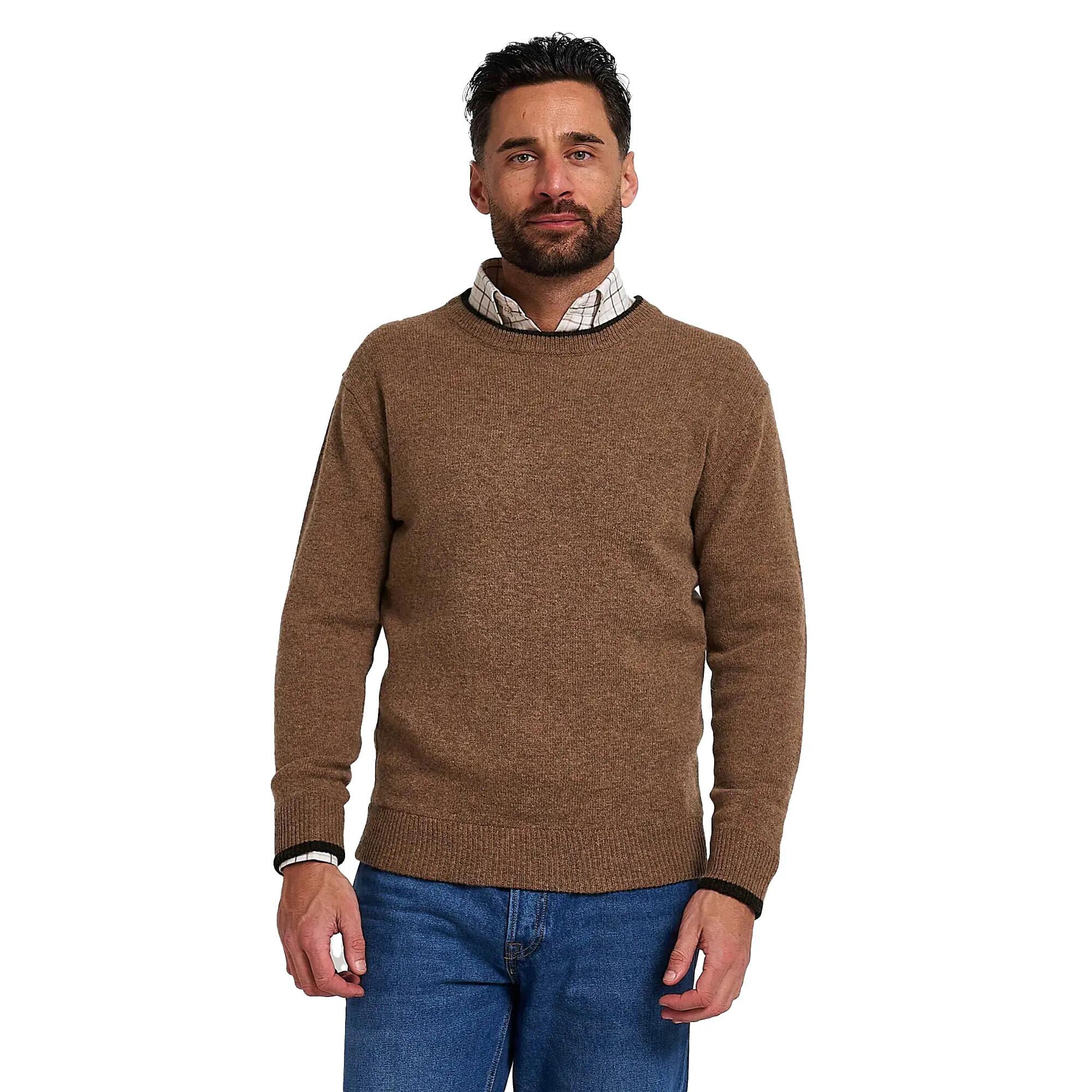 Pull Motif/style Tricoté Homme (Beige) 2/4