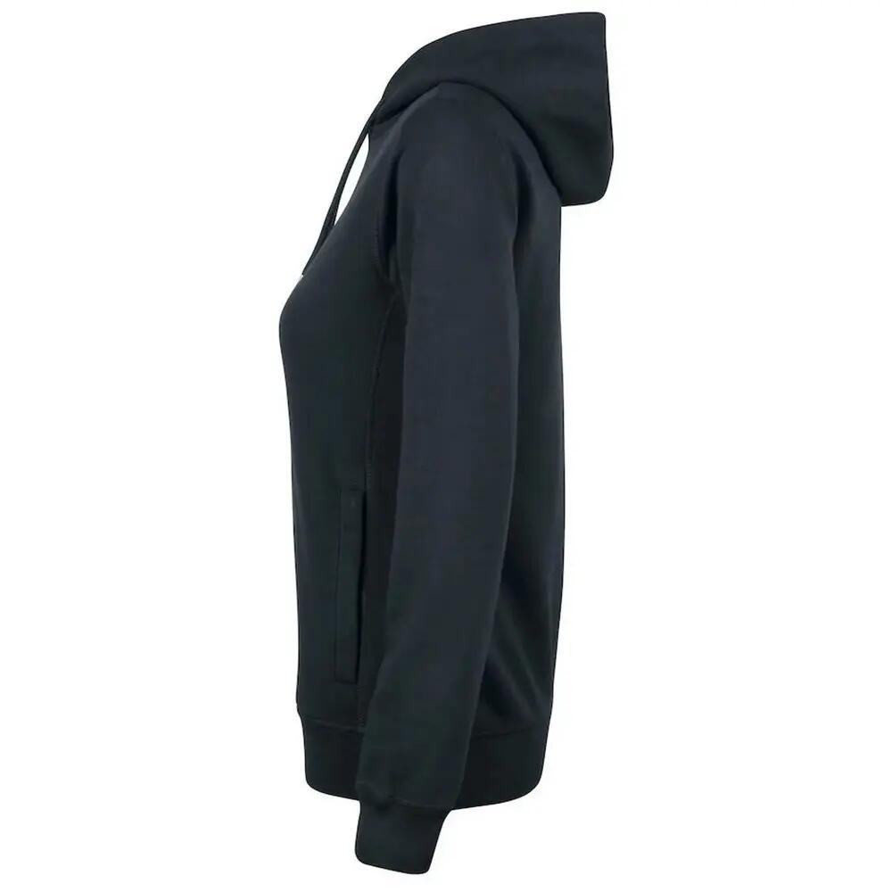 Sweat À Capuche PREMIUM Femme (Noir) 3/4