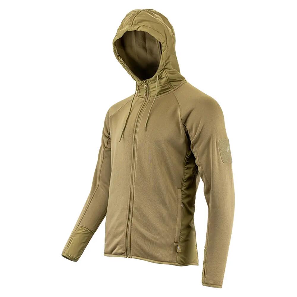 Felpa Con Cappuccio E Zip Intera Tempesta Pile Uomo Viper Coyote 3/4