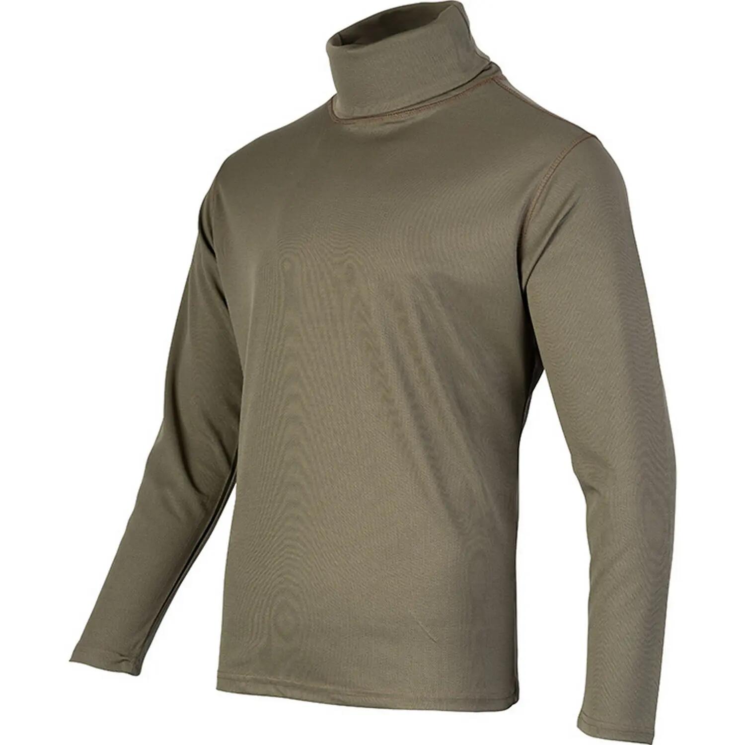 Mens Tactical Roll Neck Midlayer (Green) 3/4