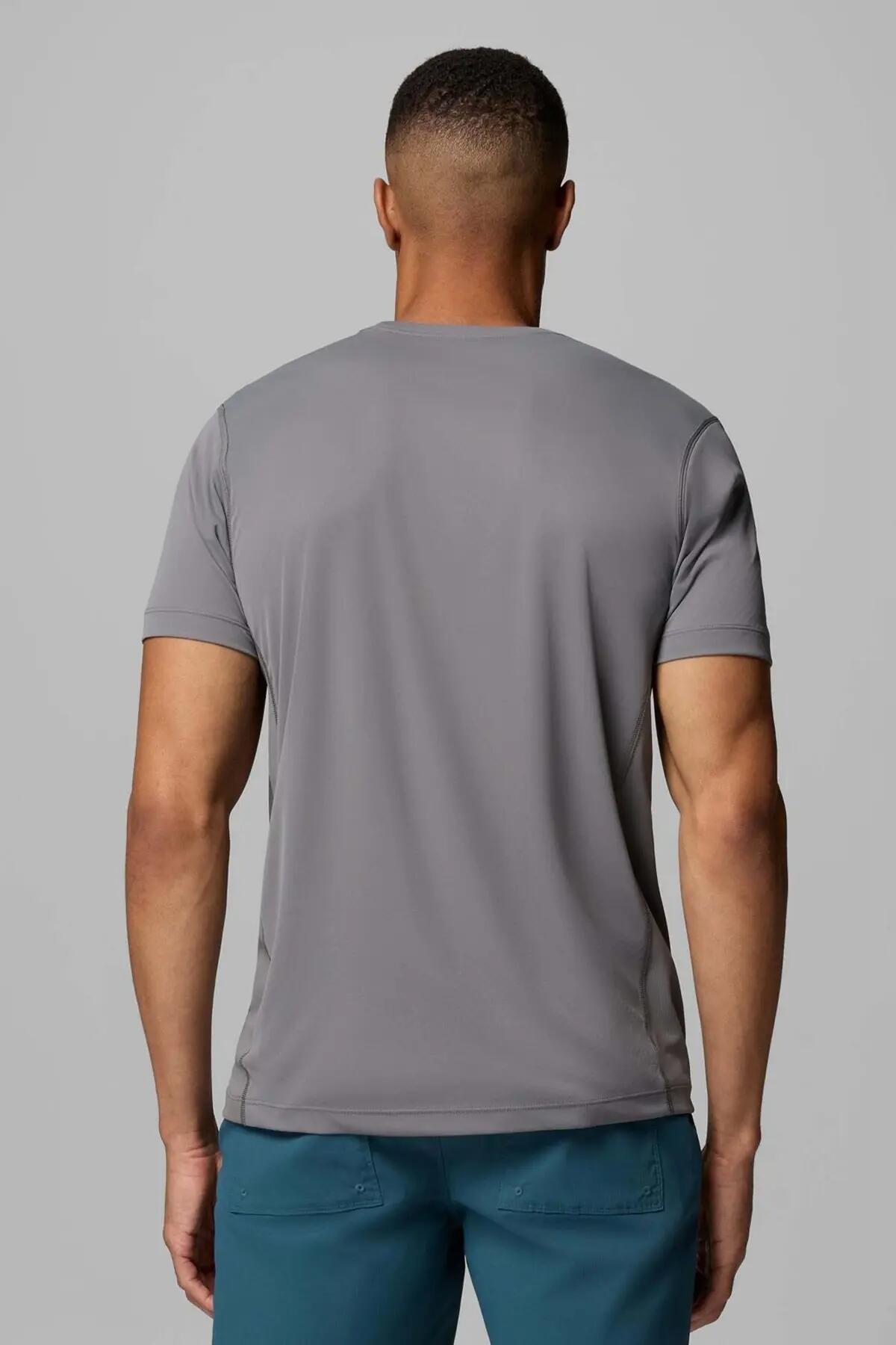 T-shirt Columbia Modèle Rules Light Ss Crew Couleur Gris 5/5