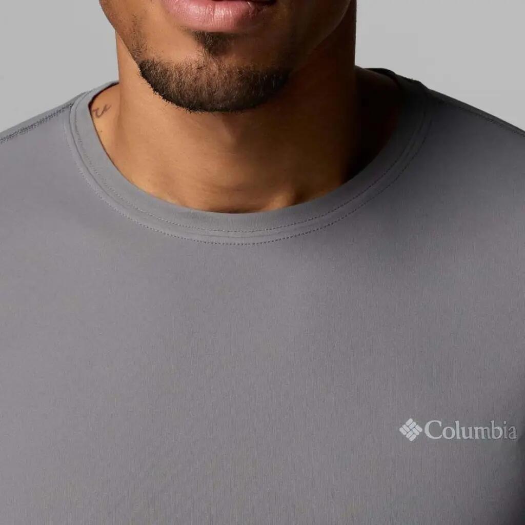 T-shirt Columbia Modèle Rules Light Ss Crew Couleur Gris 3/5