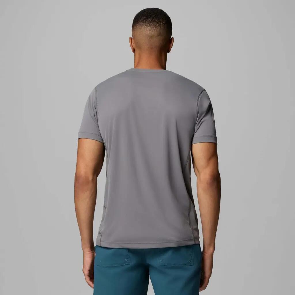 T-shirt Columbia Modèle Rules Light Ss Crew Couleur Gris 2/5