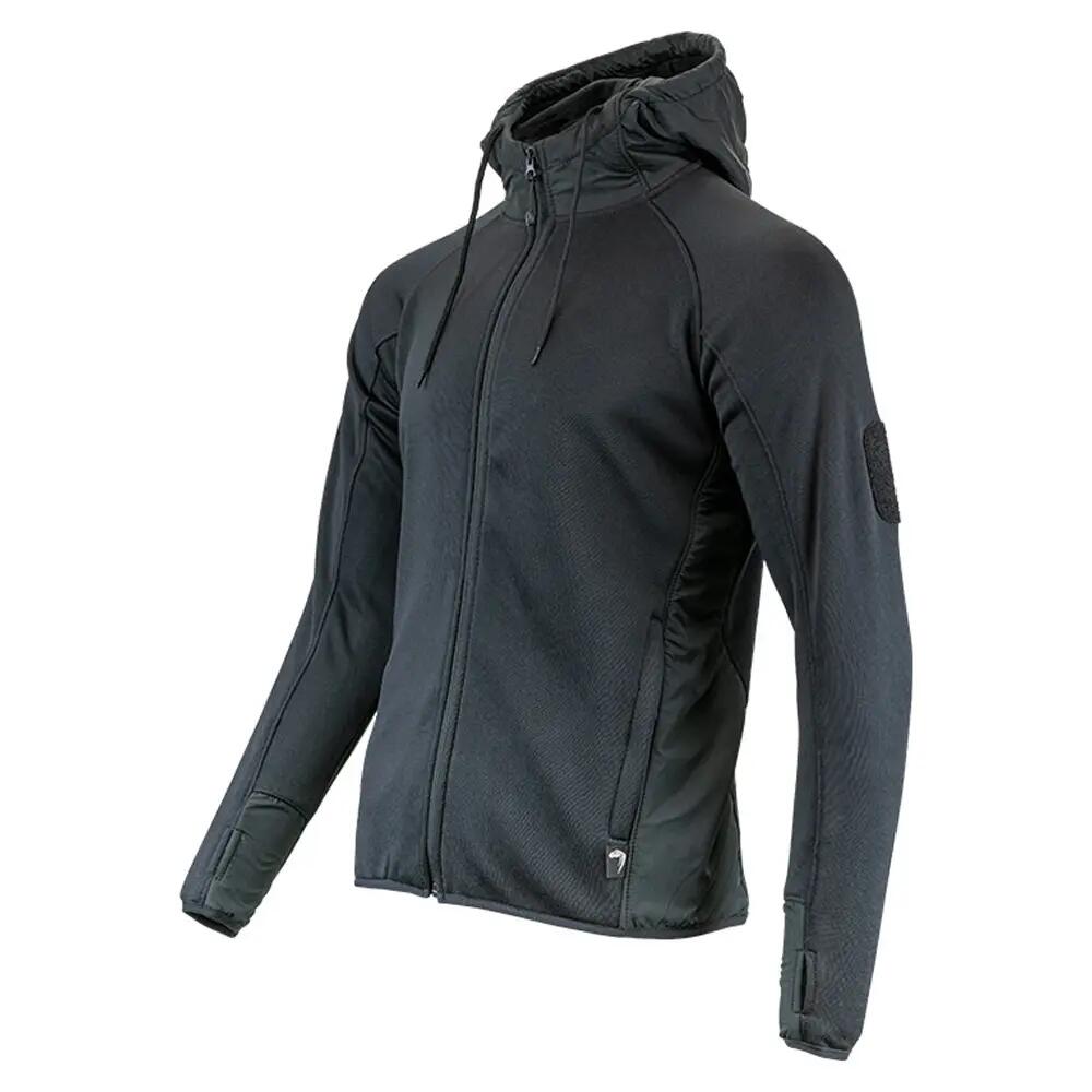 Felpa Con Cappuccio E Zip Intera Tempesta Pile Uomo Viper Nero 4/4
