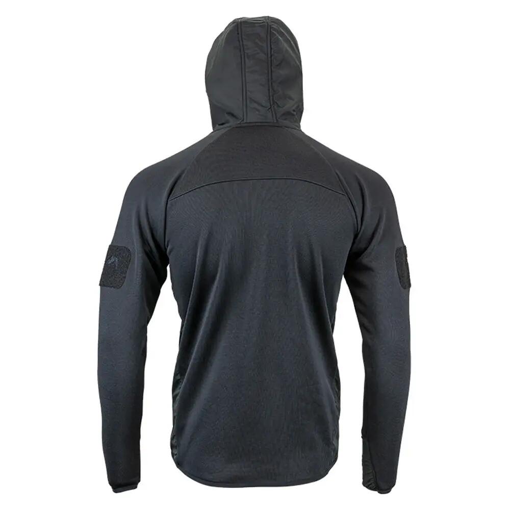 Felpa Con Cappuccio E Zip Intera Tempesta Pile Uomo Viper Nero 2/4