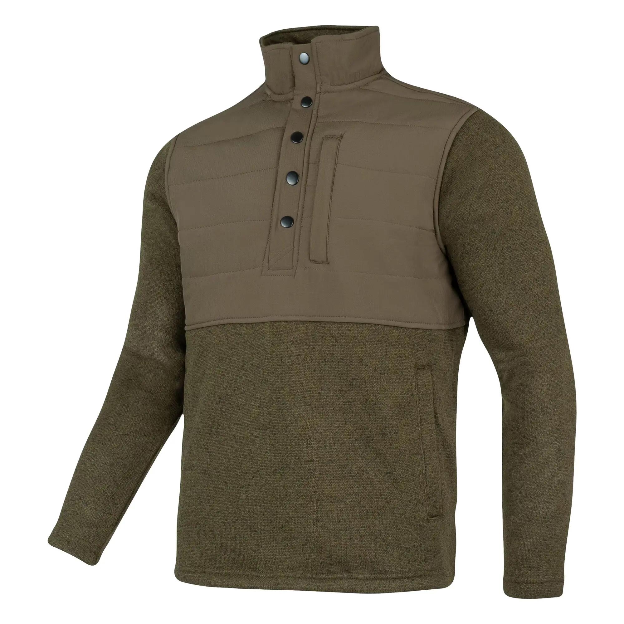 Pullover für , Snap , Fleece Herren Grün 3/4