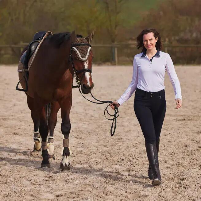 Polo d'équitation de concours fonctionnel femme Horze Blaire 5/5