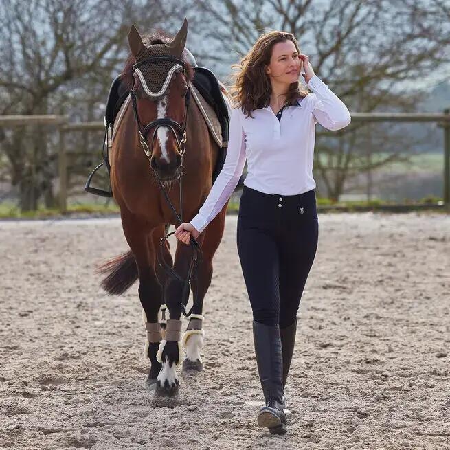 Polo d'équitation de concours fonctionnel femme Horze Blaire 4/5