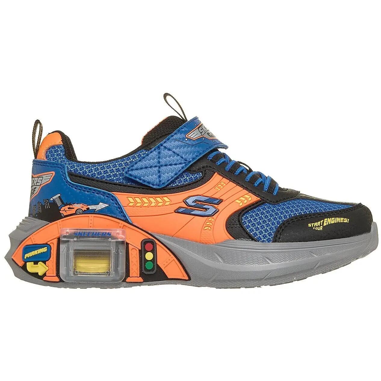 Baskets Skechers Garage, Bleu, Enfants 3/5