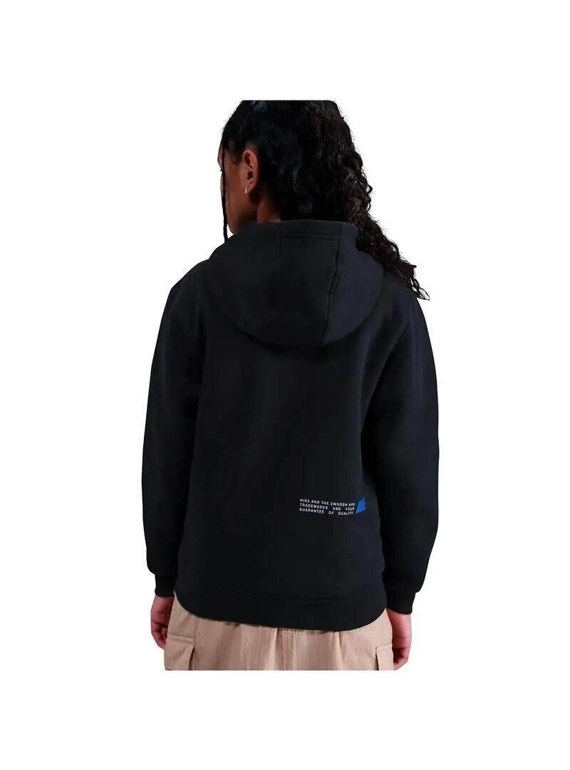 Sudaderas jerseys polares para Niño Nike Club fleece Negro 2/4