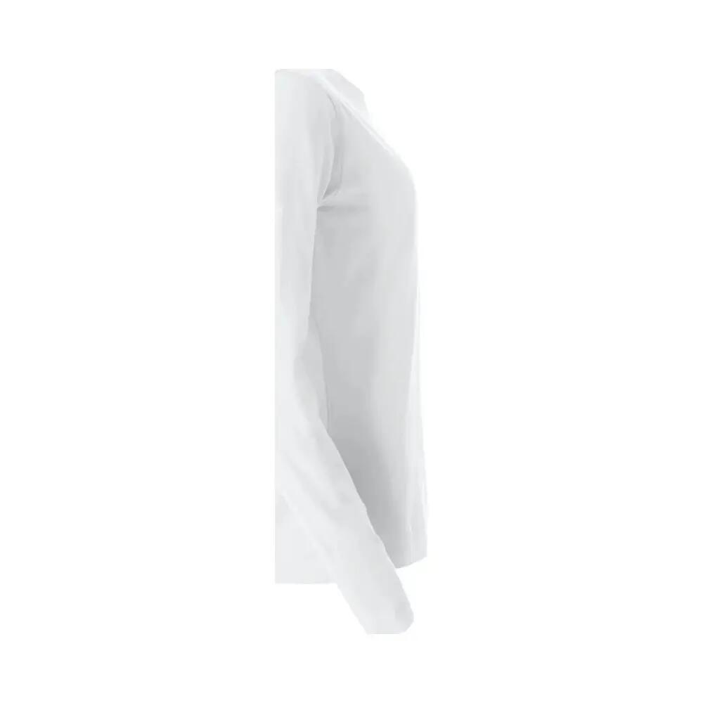 Tshirt Manches Longues BASIC Femme (Blanc) 4/4