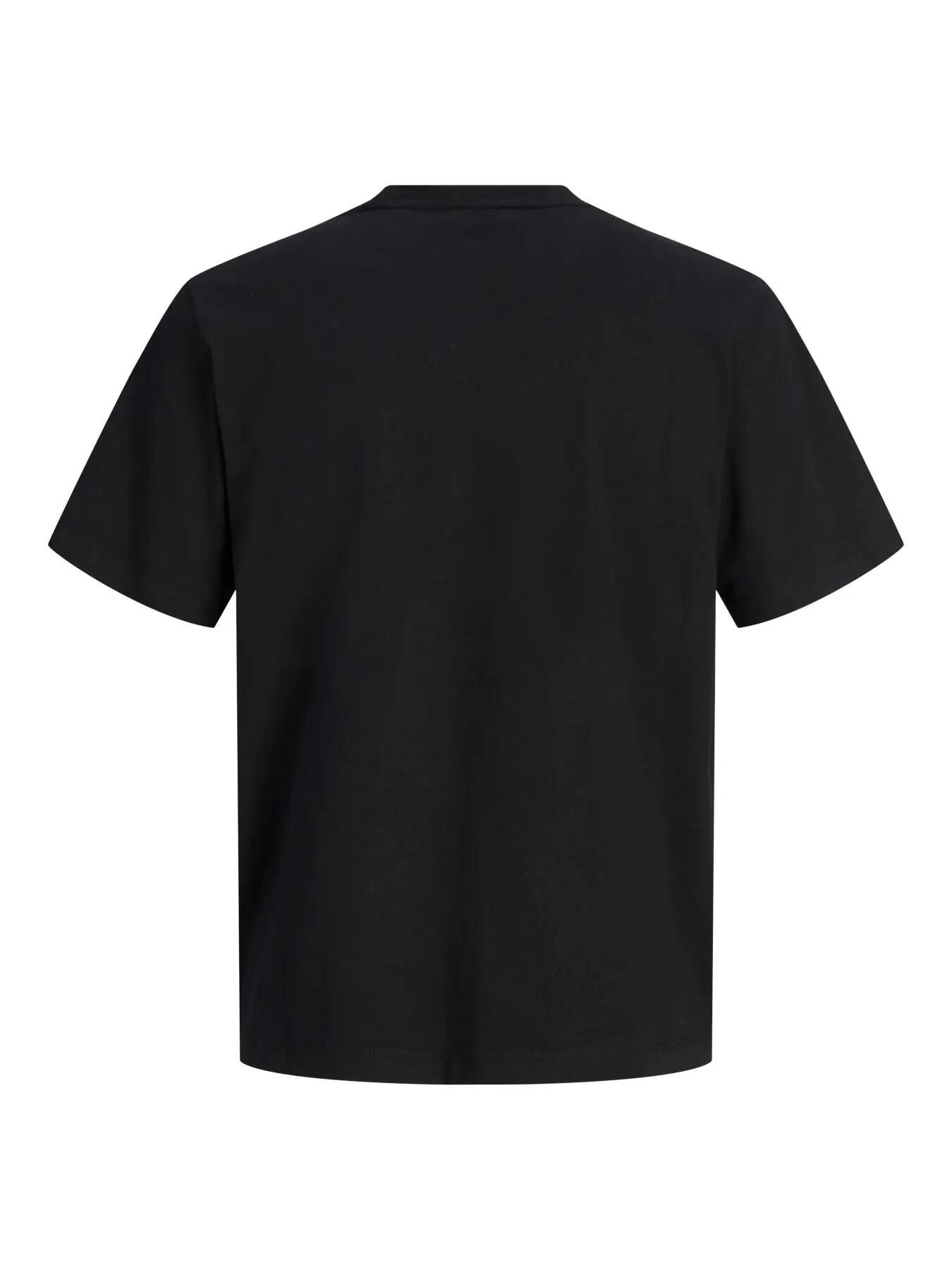 Homme Ski T-shirt Coton Bio et Col Rond Tignes B-36 3 Black-Bright Whi-Dove 2/4