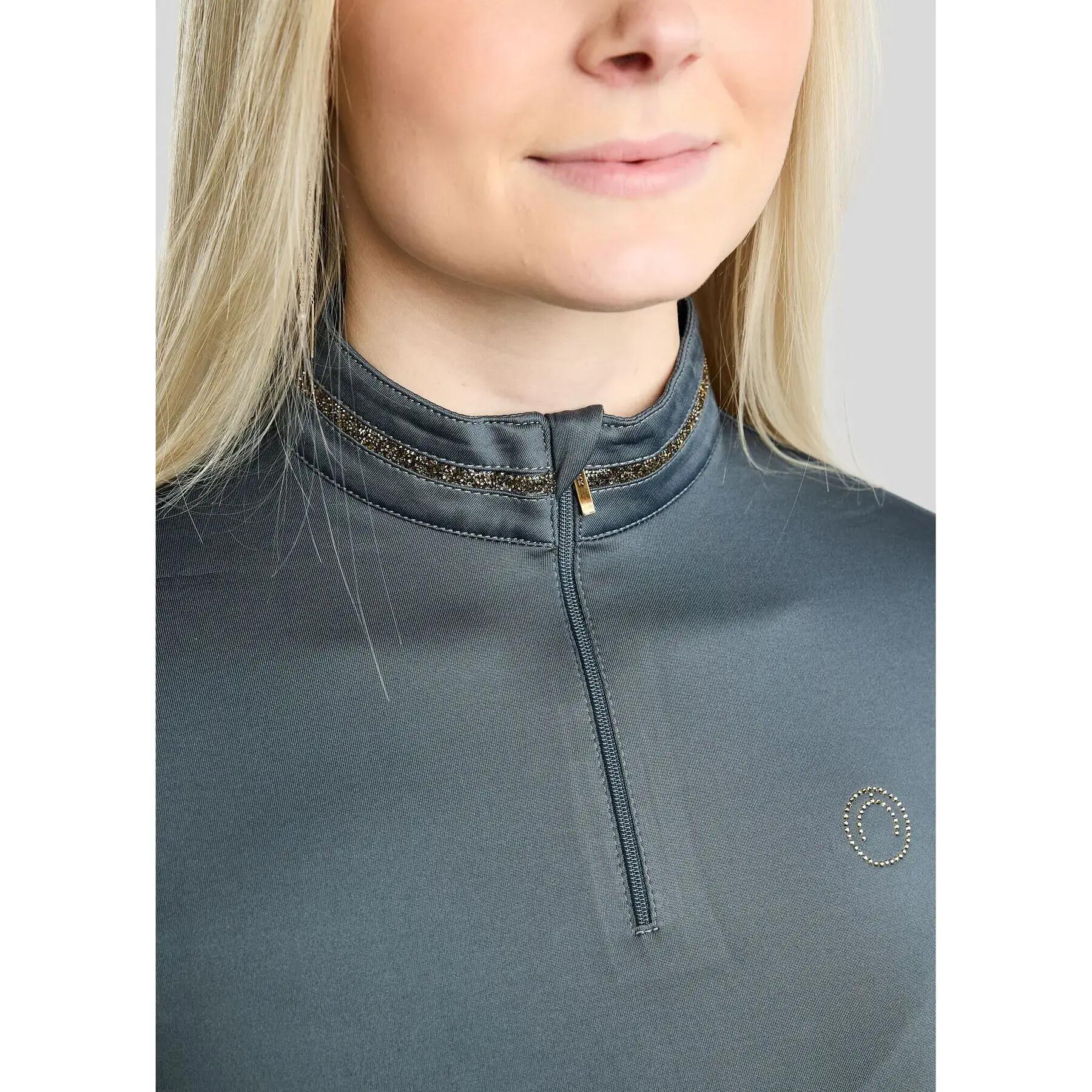 Polo d'équitation manches longues femme Montar Veronica 2/4