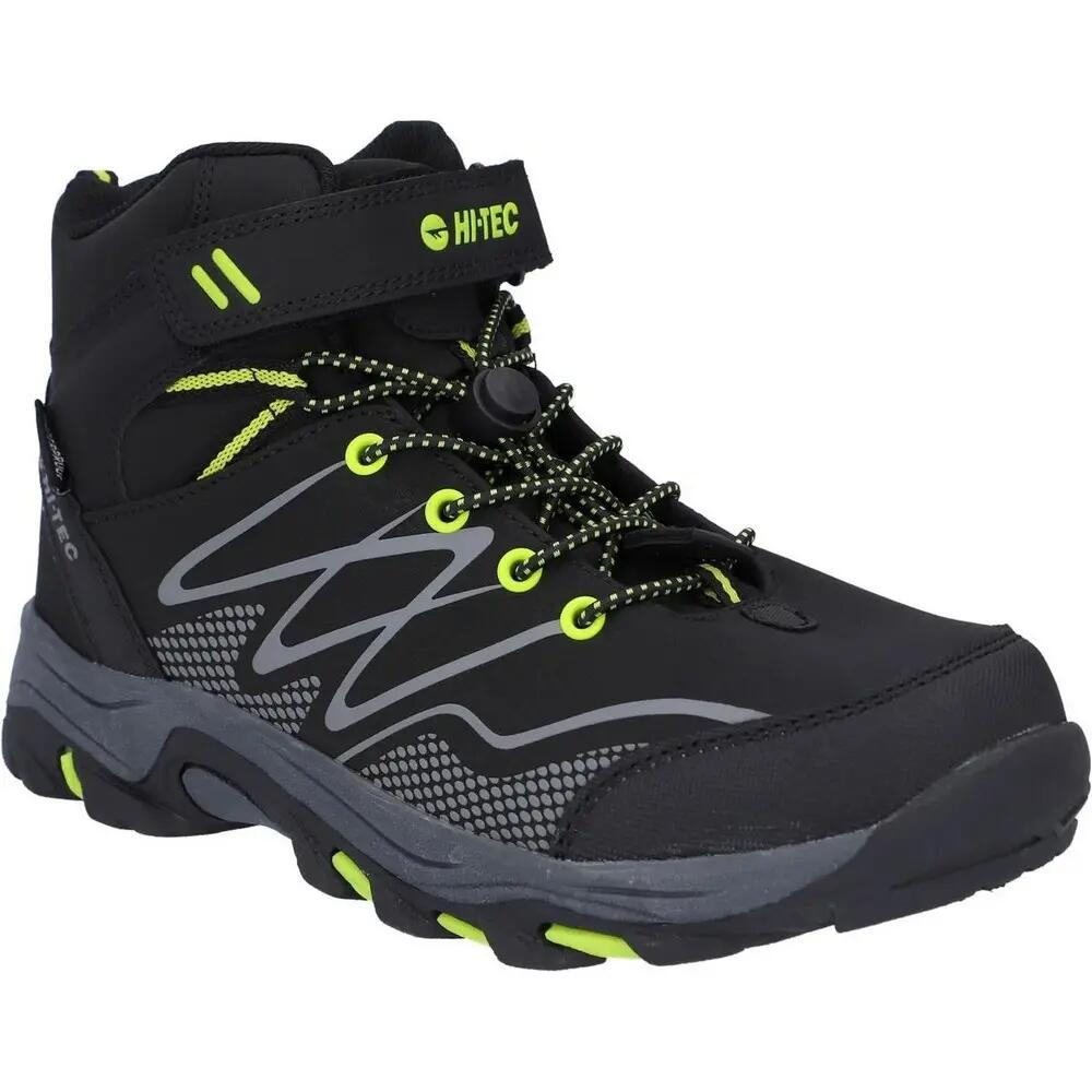 Chaussures Montantes De Marche BLACKOUT Enfant (Noir / Vert Clair Vif) 5/6