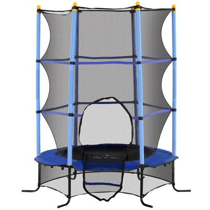 Trampoline enfant Ø1,63 x 1,9H m filet de sécurité couvre-ressorts