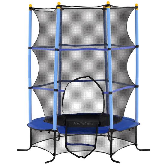 Trampoline enfant Ø1,63 x 1,9H m filet de sécurité couvre-ressorts