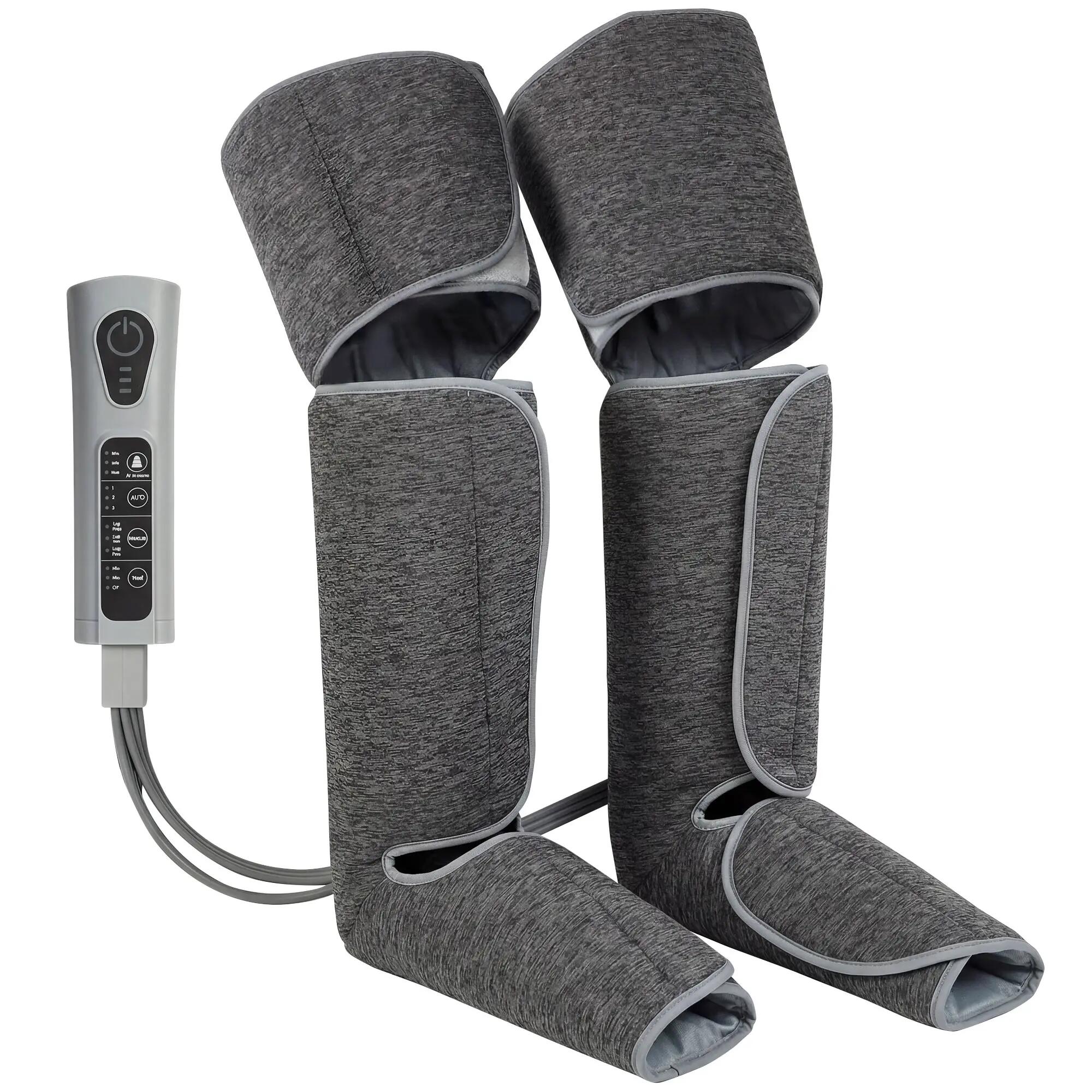 Masseur de jambes chauffant - appareil massage jambes - 3 modes - tissu gris 5/5