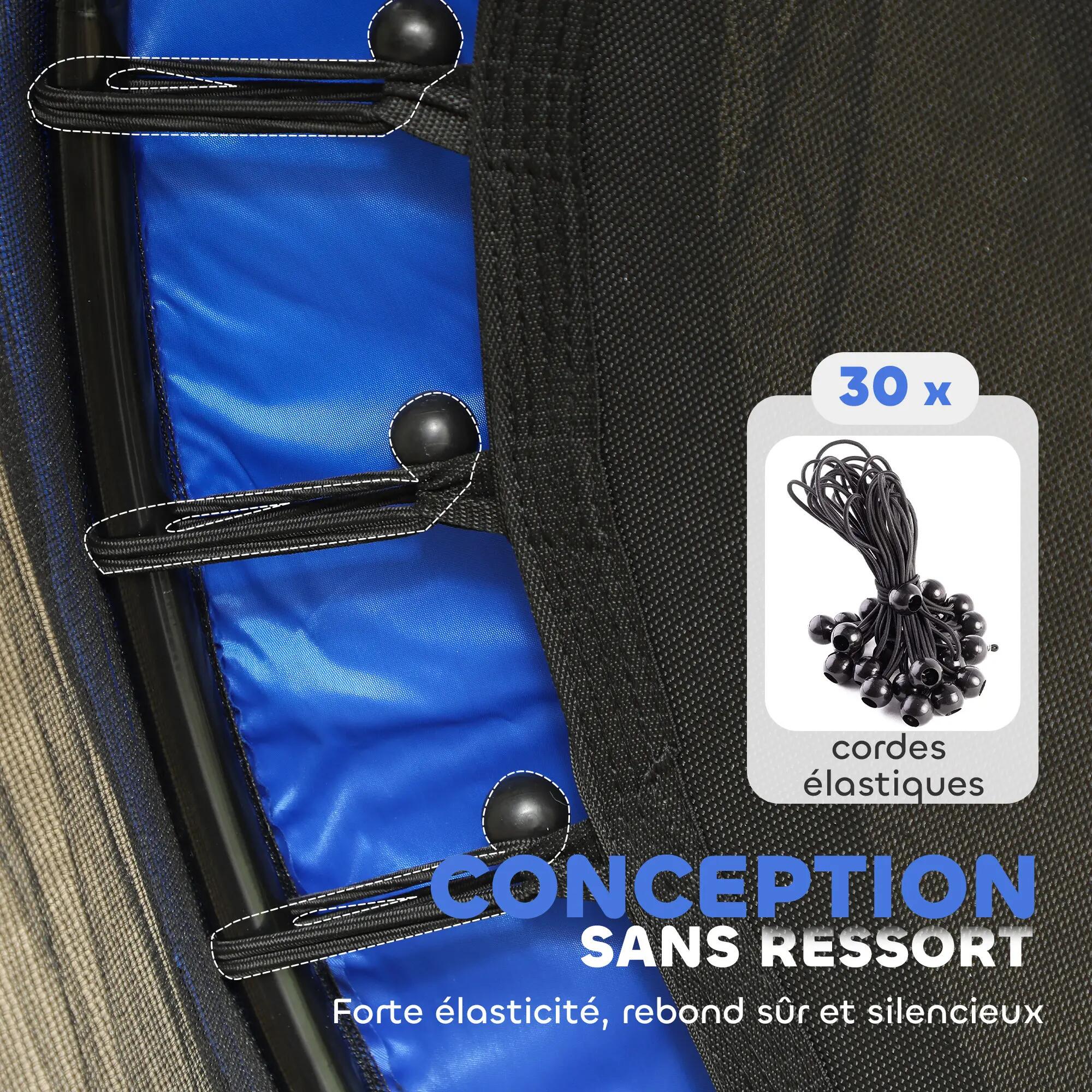 Trampoline enfant Ø1,4 x 1,9H m filet de sécurité couvre-ressorts 5/5