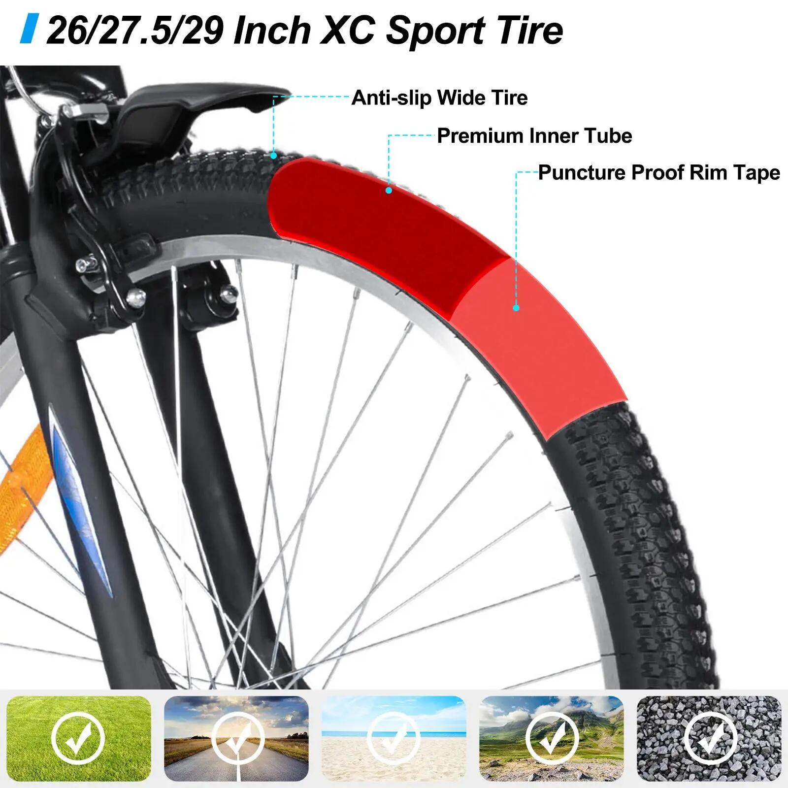 Dames Heren Mountainbike 26/27,5/29 inch 18V V-Brakes Verende Vork 3/6