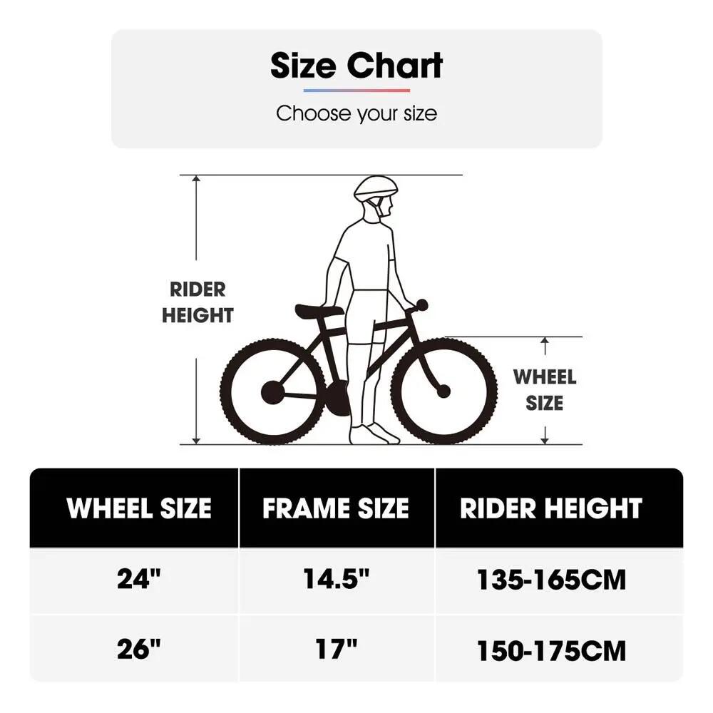 Unisex Mountainbike 24/26 Zoll V-Brake 18 Gänge Stahl 6/6