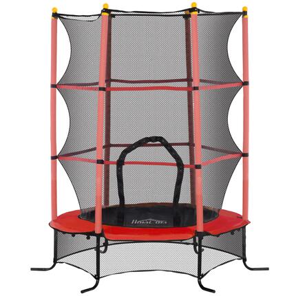 Trampoline enfant Ø1,63 x 1,9H m filet de sécurité couvre-ressorts
