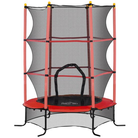 Trampoline enfant Ø1,63 x 1,9H m filet de sécurité couvre-ressorts