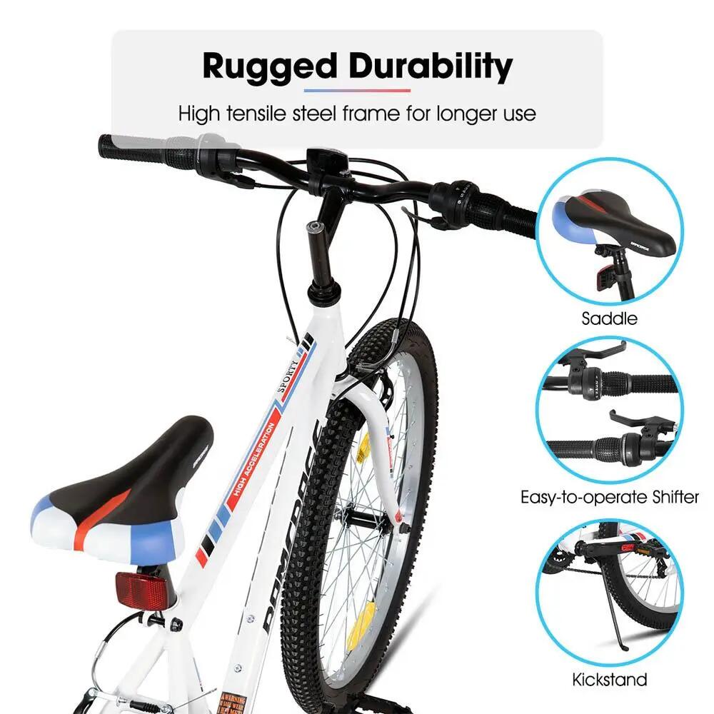 Unisex Mountainbike 24/26 Zoll V-Brake 18 Gänge Stahl 2/6