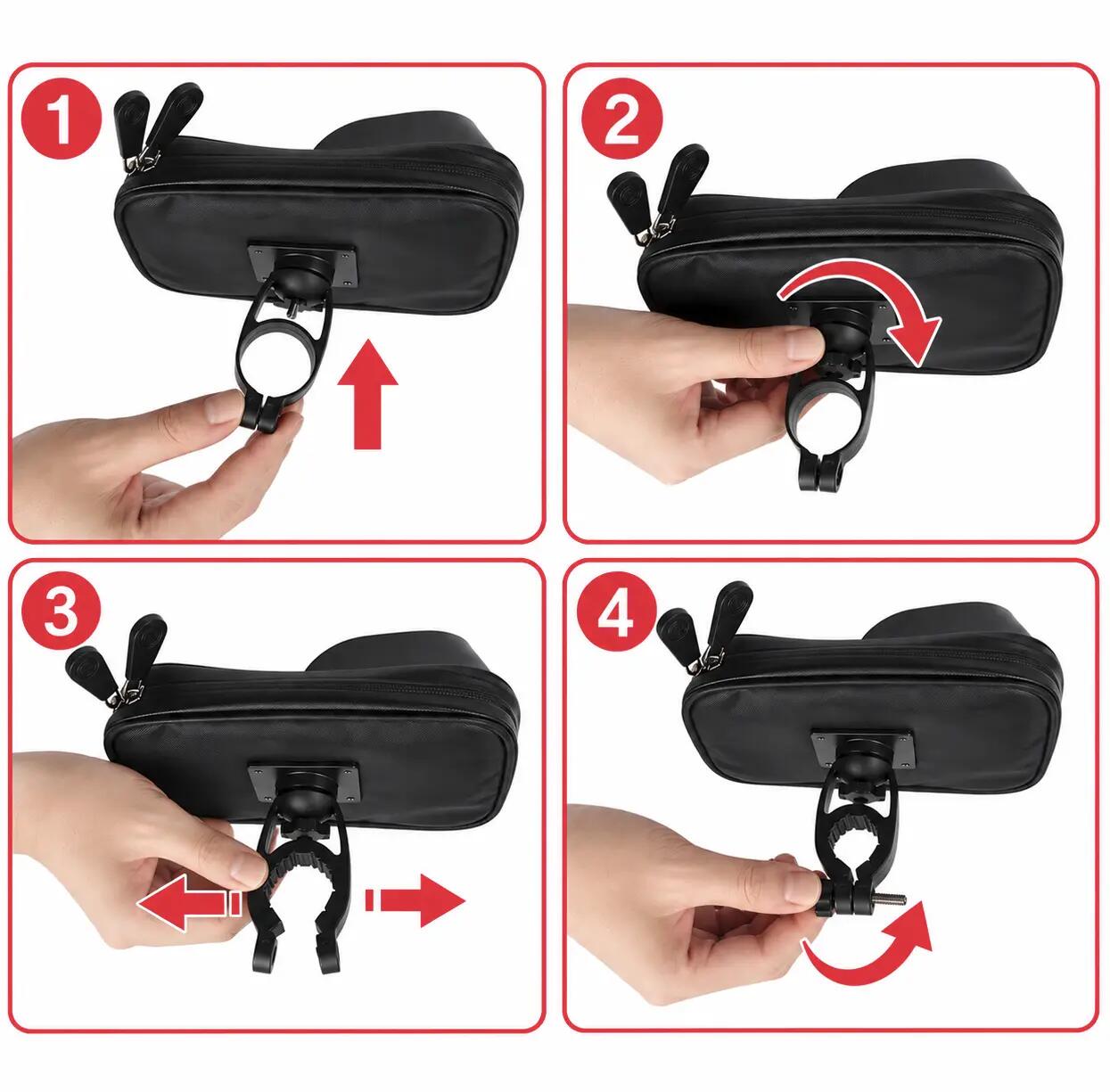Support pour téléphone Sac de guidon étanche 0,2 litre 7/8