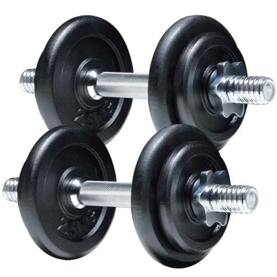 Fit'n Shape Manubri regolabili 20kg piastre di ferro