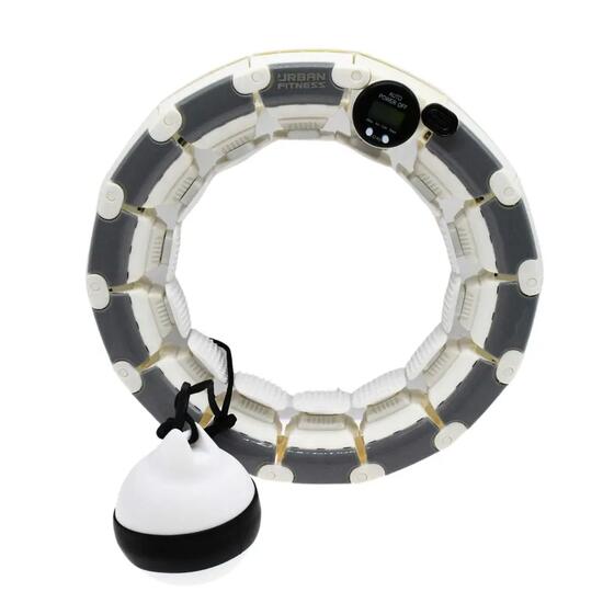 Hulahoop, Gewichtet, Fitness Damen und Herren Schwarz/Weiß Einheitsgröße