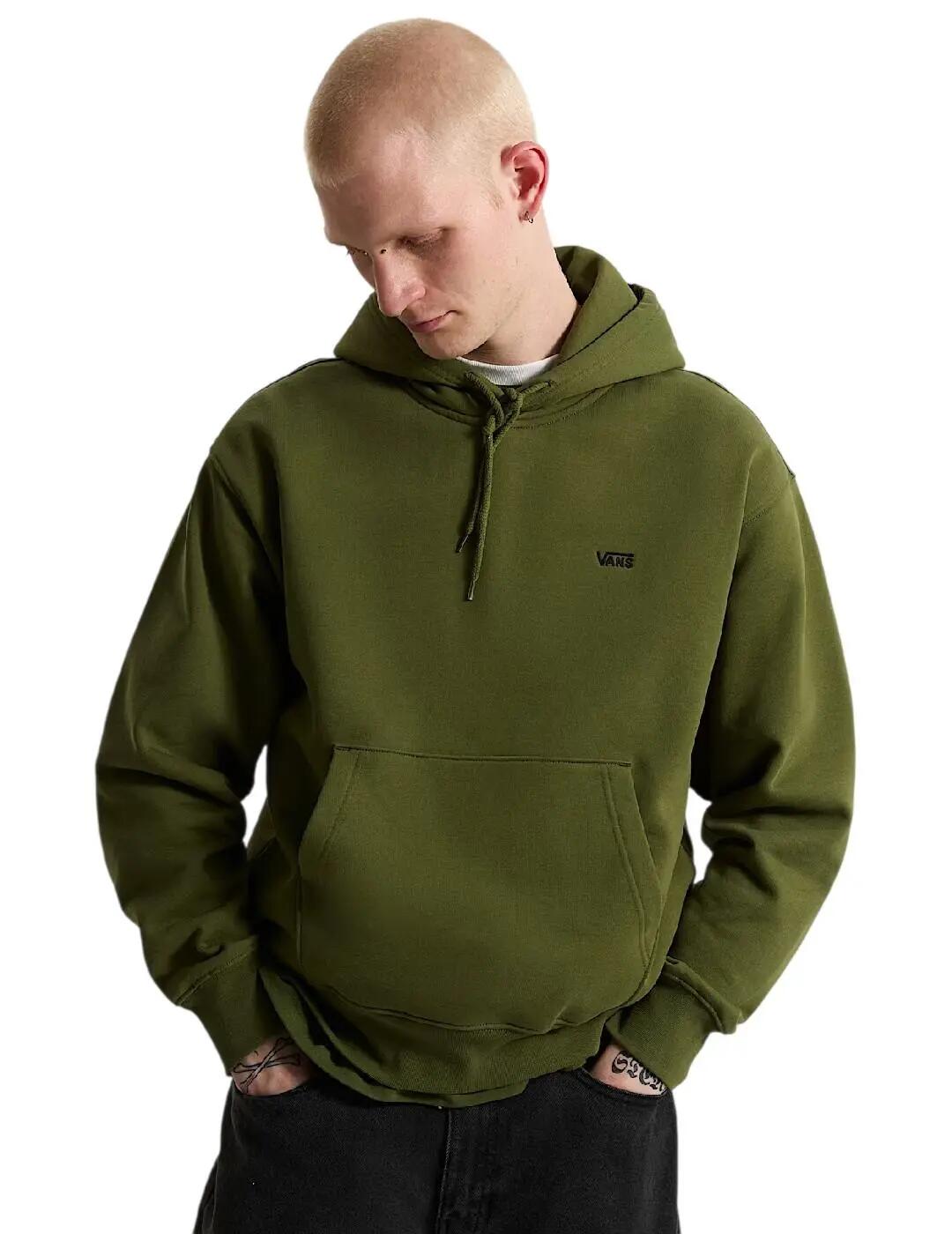Camisolas de lã polar para Homem Vans Left chest ii pullover Verde. 3/6