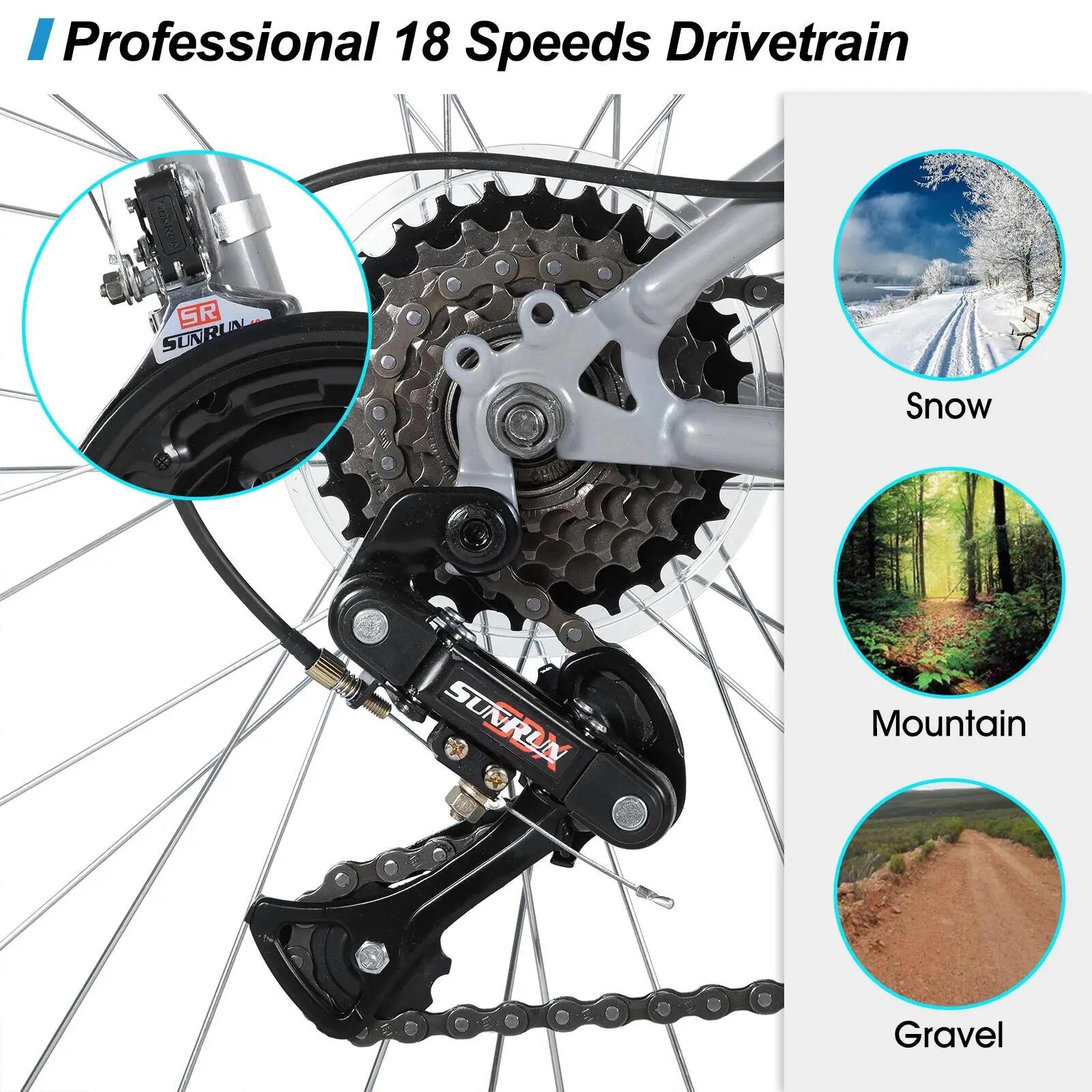 Unisex Mountainbike 26/27.5/29 Zoll V-Brake 18 Gänge 5/6