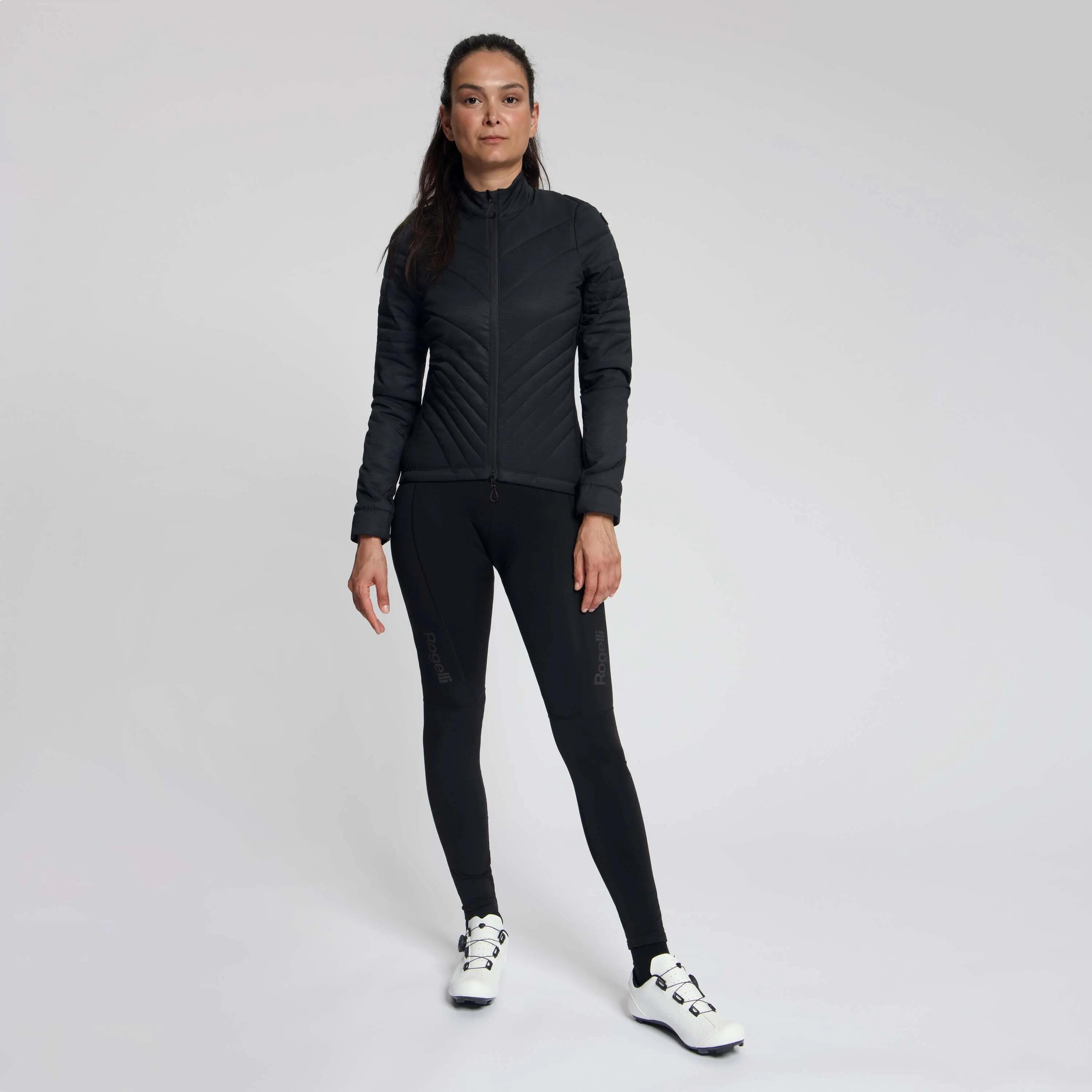 Giacca Invernale Imbottita Ciclismo Donna Element Nera 6/8