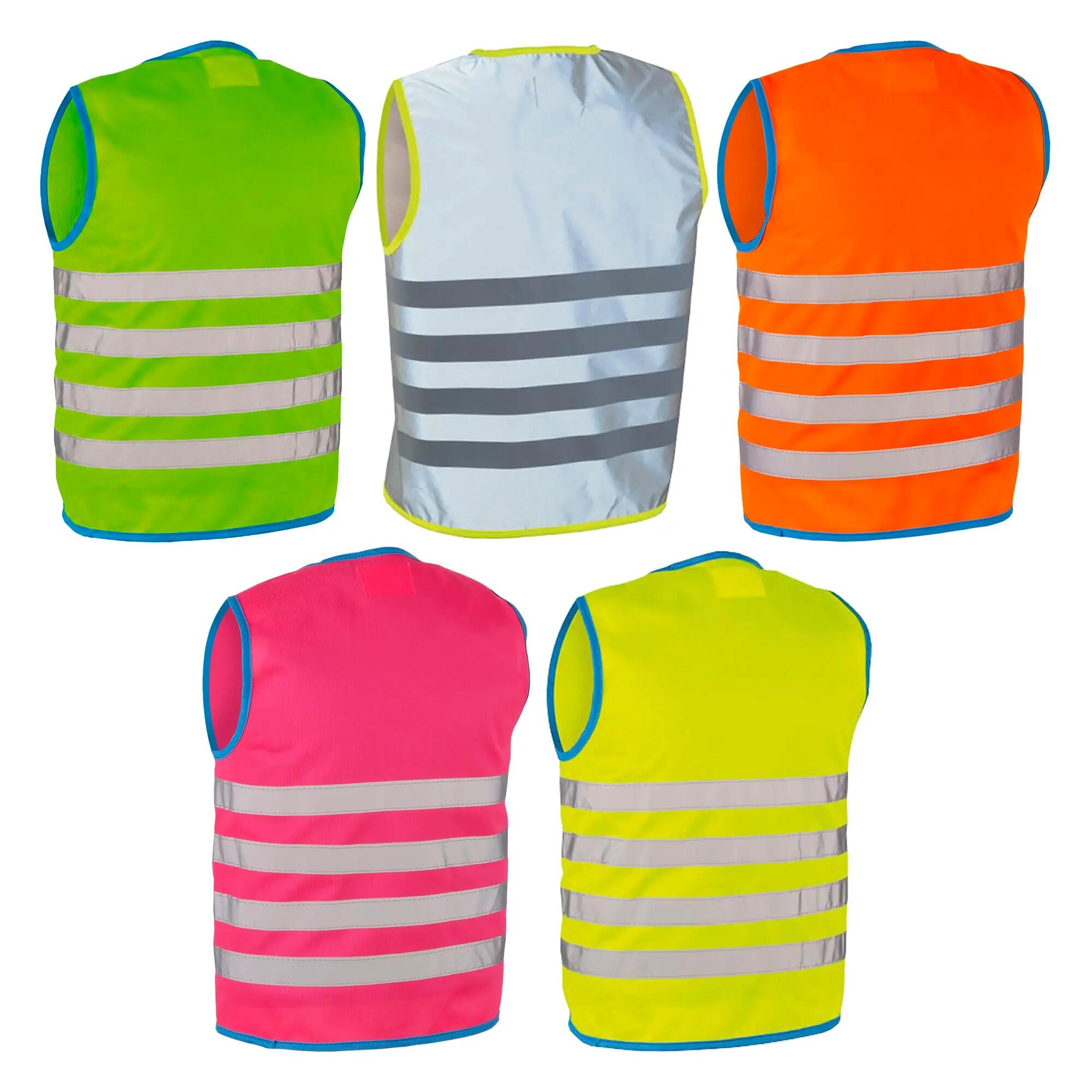 WOWOW - Kinder 5er Pack Warnschutz Reflektorwesten Bunte Farben 2/5