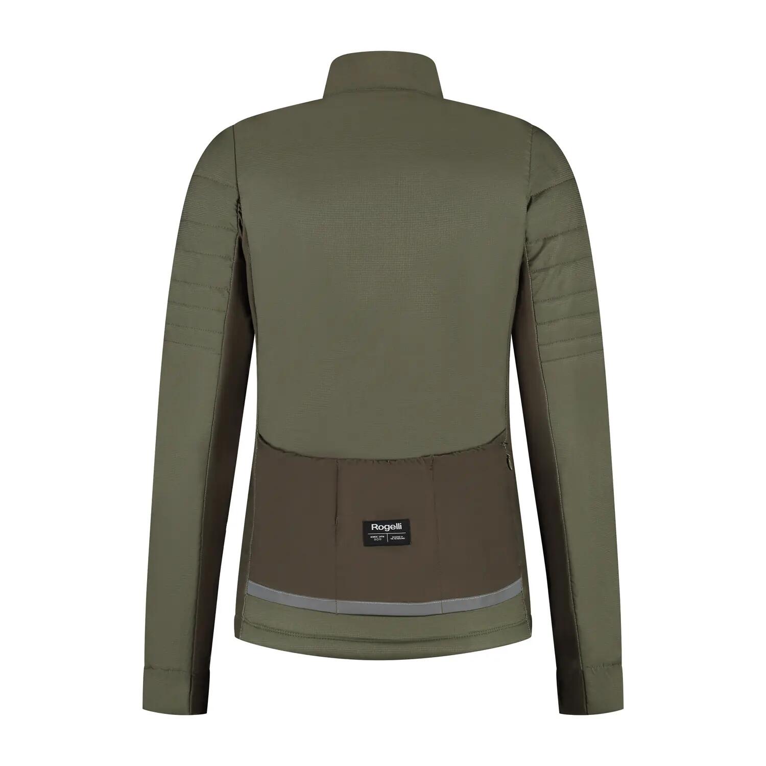 Giacca Invernale Imbottita Ciclismo Donna Element Verde Militare 4/8