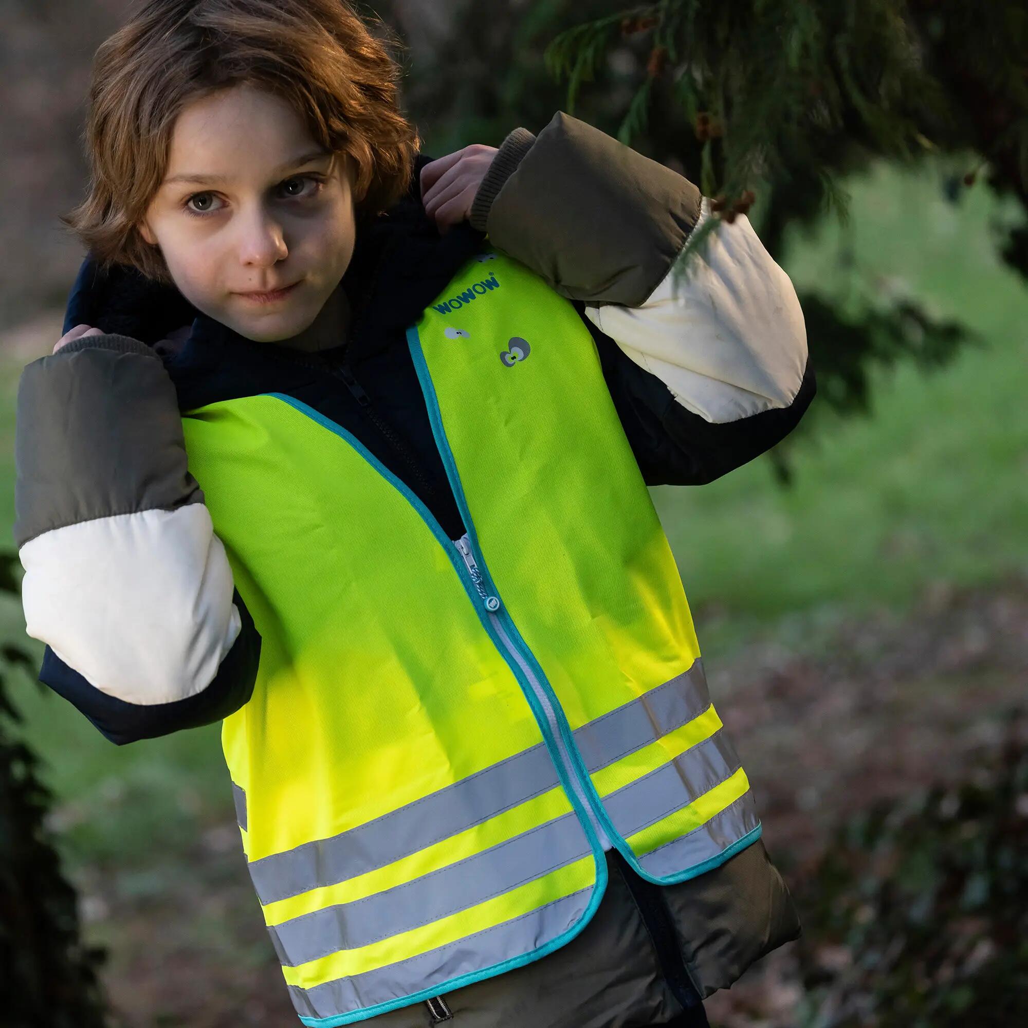 WOWOW - Crazy Monster Kinder 3er Pack Reflektorwesten Silber Grün Rot 4/5