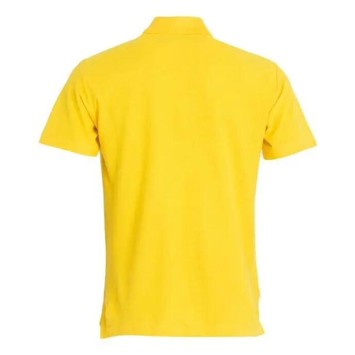 Mens Basic Melange Polo Shirt (Lemon) 4/4
