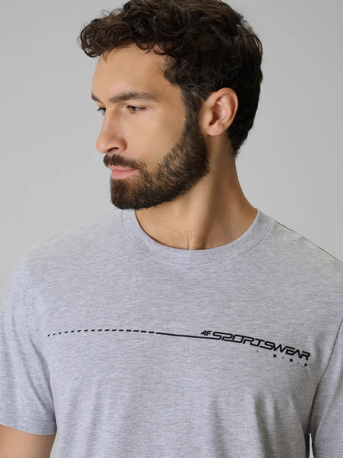 4F T-shirt regular z nadrukiem męski 5/6