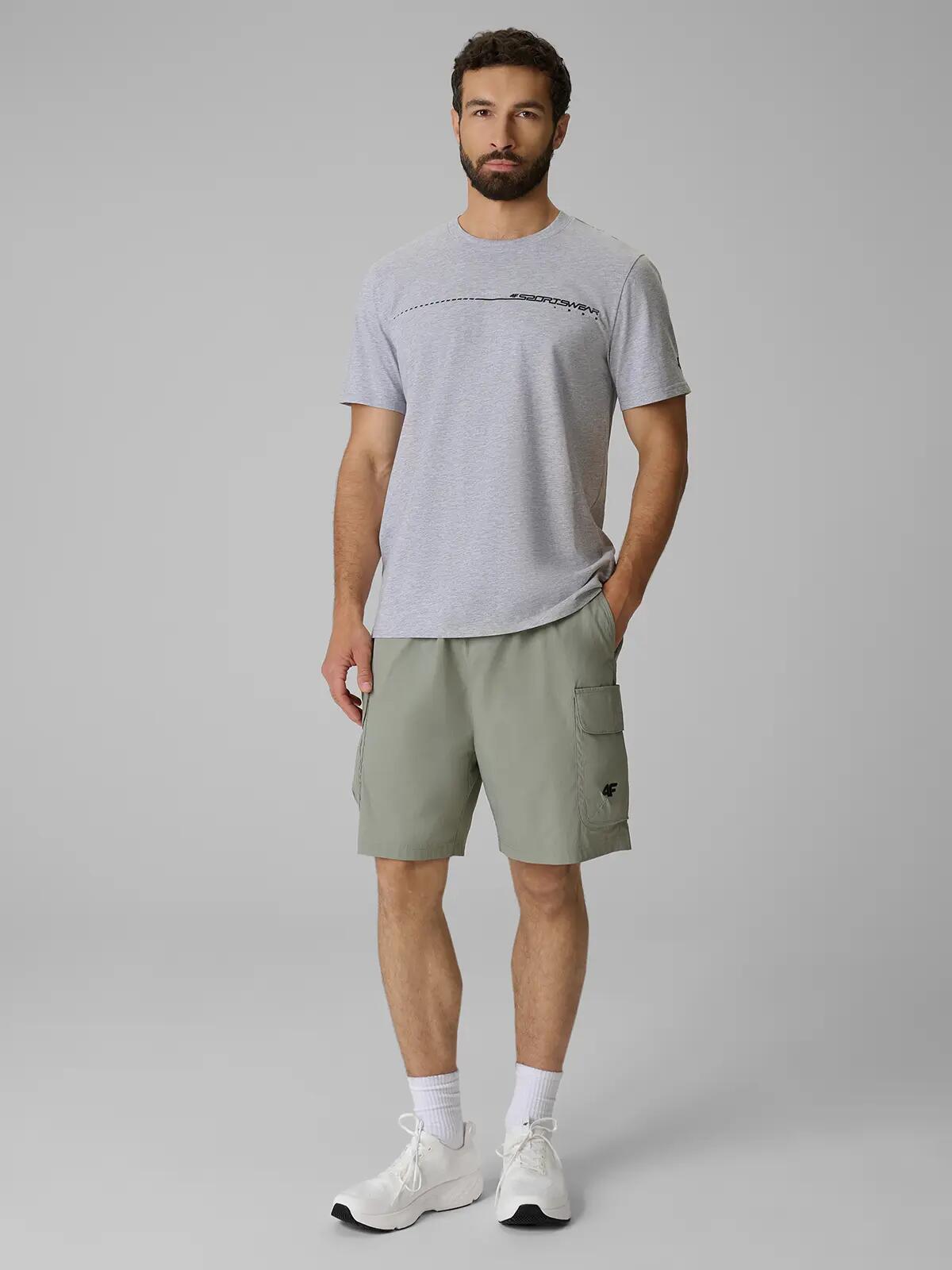 4F T-shirt regular z nadrukiem męski 4/6