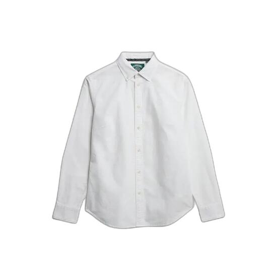 superdry Slim Oxford Hemd mit Knopfleiste Langarm – Peppermint Chalk Stripe