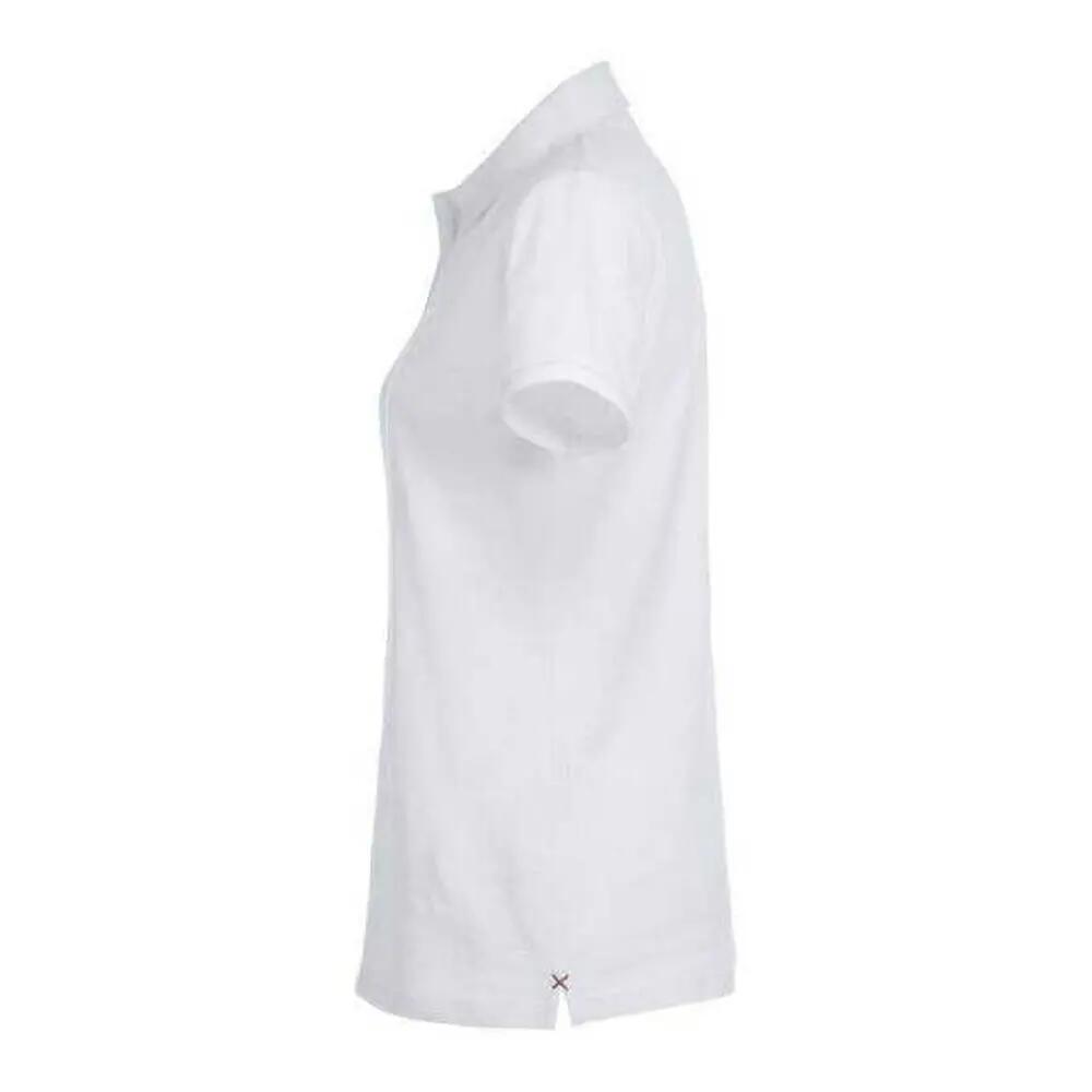 "Premium" Poloshirt für , Stretch Damen Weiß 3/4