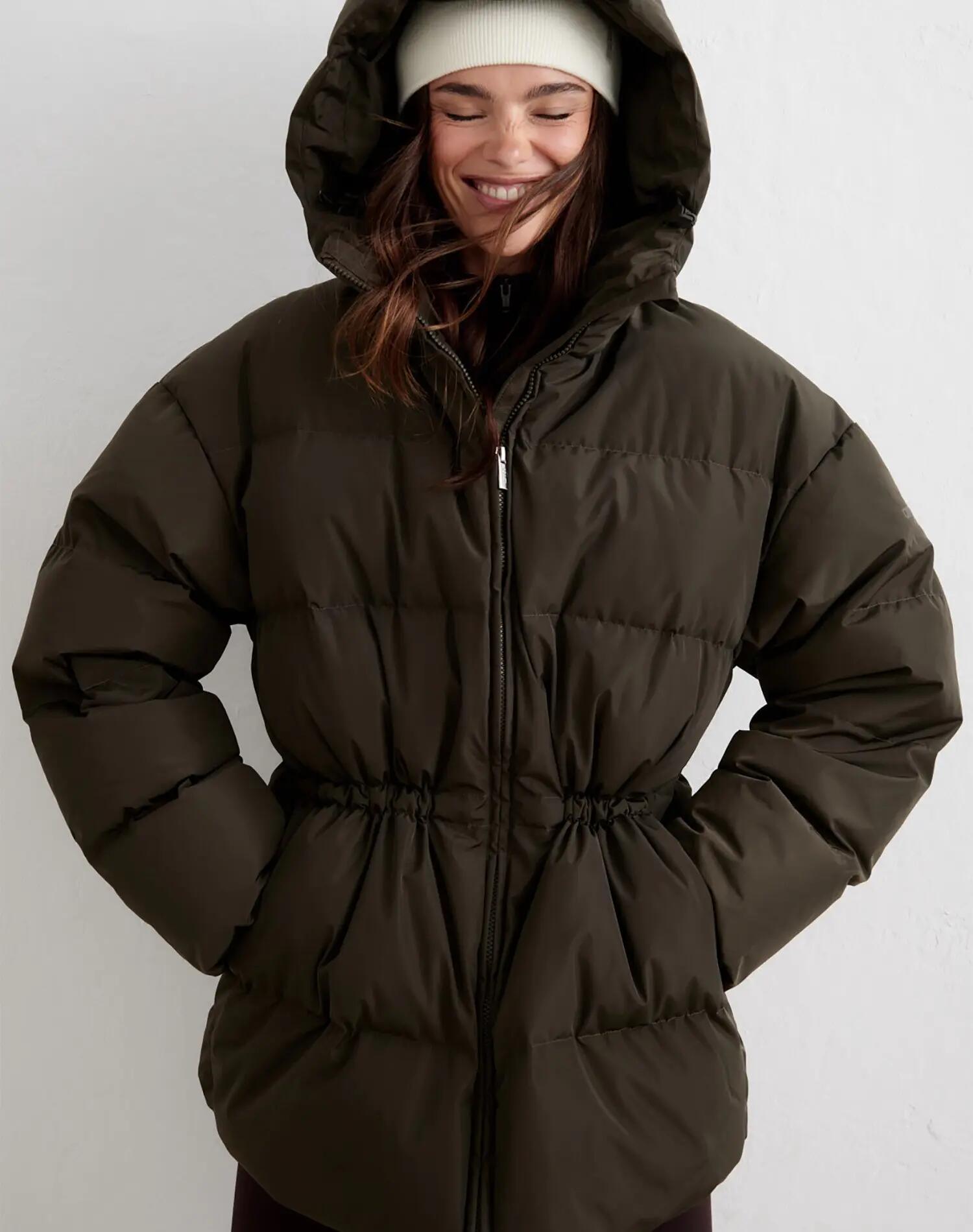 Femme Veste Doudoune Garnie de Duvet à Capuche Moment Lierre Foncé 2/7