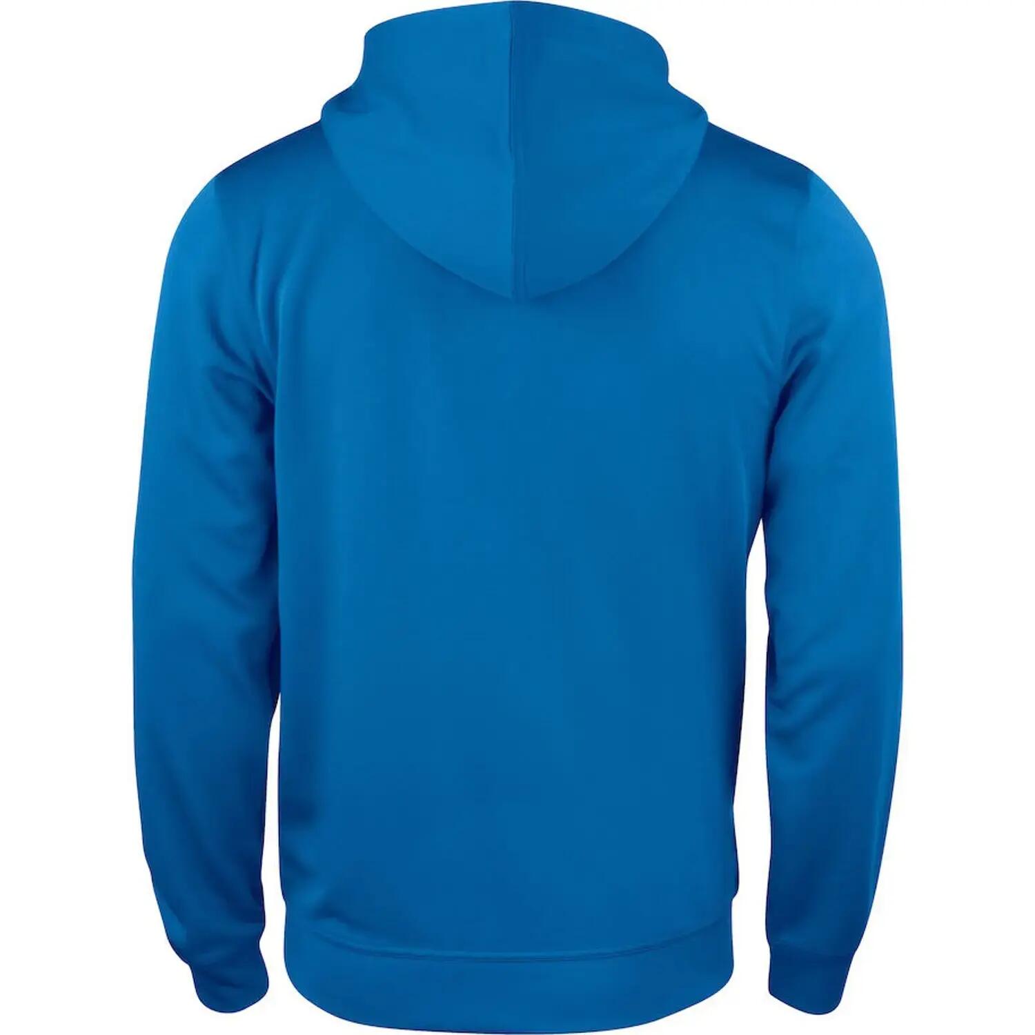 Mens Basic Active Full Zip Hoodie (Royal Blue) 2/4