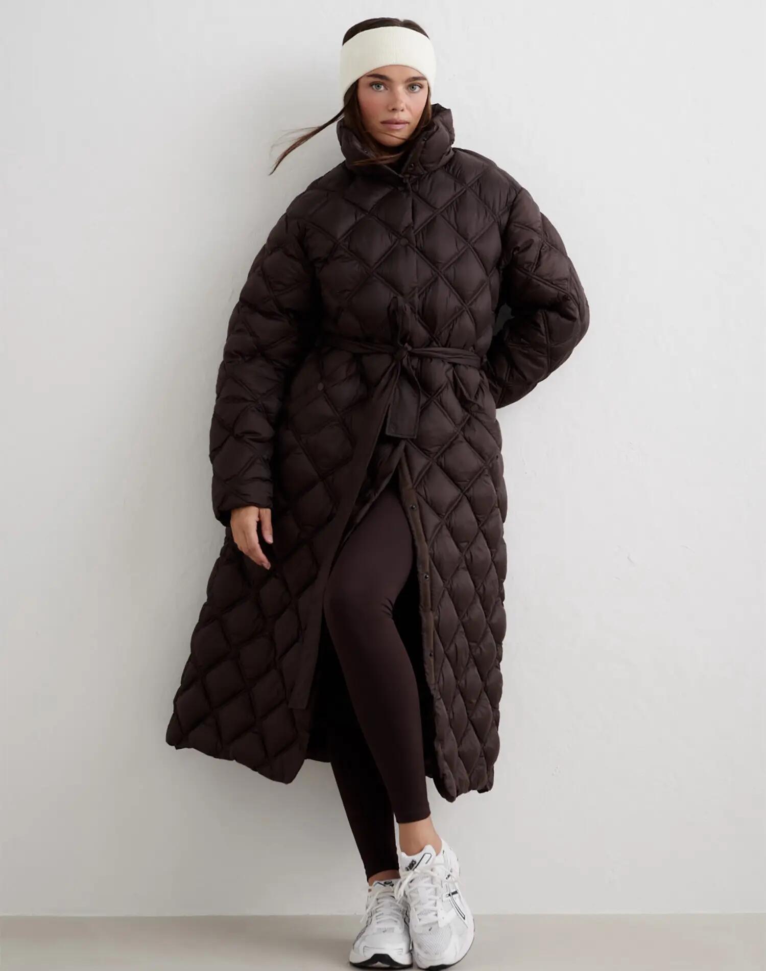 Donna Cappotto Trapuntato Cioccolato 3/5