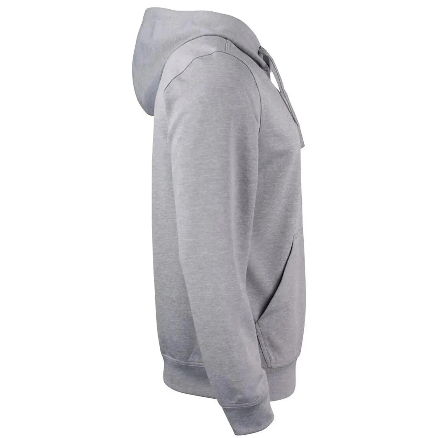 Unisex Adult Basic Active Pullover Hoodie (Grey Melange) 4/4