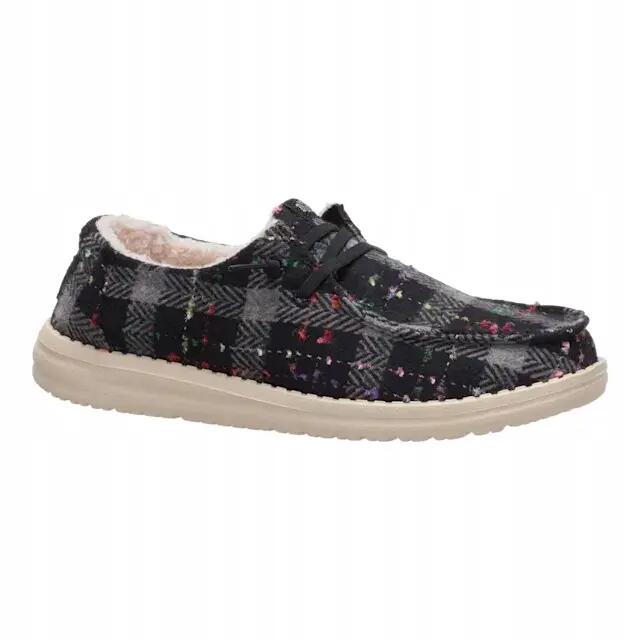HEYDUDE Damskie Mokasyny Wendy Confetti Plaid Cozy 5/6