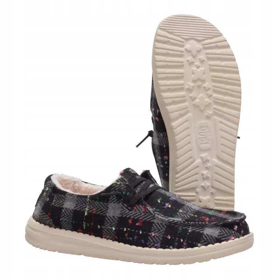 HEYDUDE Damskie Mokasyny Wendy Confetti Plaid Cozy 3/6