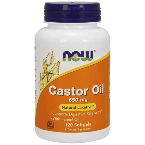 Acizi grași esențiali Sistem digestiv Castor Oil 650 MG 120 buc