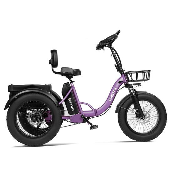 Tricycle Électrique ESKUTE T302Pro - Batterie Lithium 48V 20.8Ah - Pneu 20